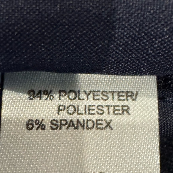Amanda + Chelsea Blazer Navy Blue Slim Fit Ruffle Cuffs Size 8 Office Career - Picture 9 of 9